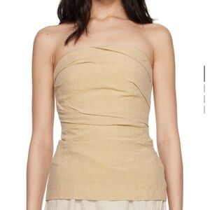 TOVE Beige Izel Strapless Top